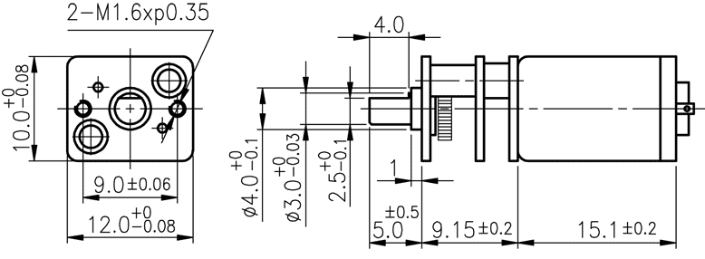 Коллекторный мотор-редуктор постоянного тока МРЦ-12