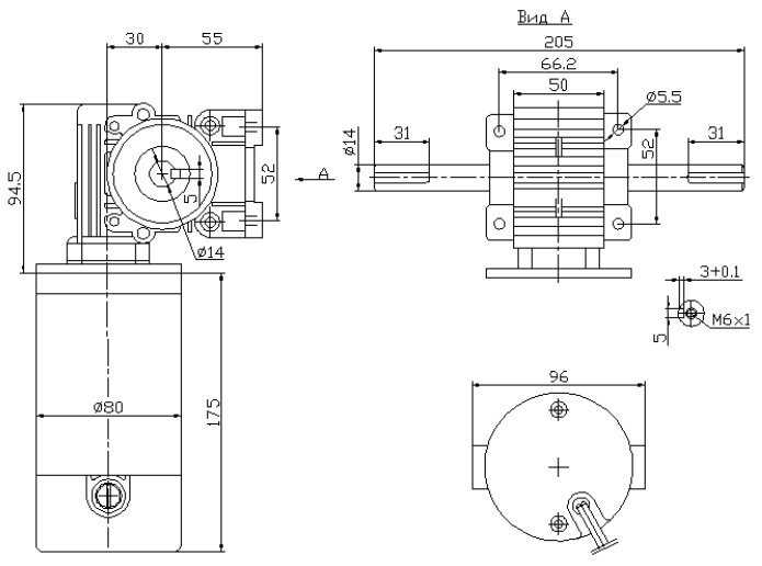 Коллекторный мотор-редуктор постоянного тока WG7185